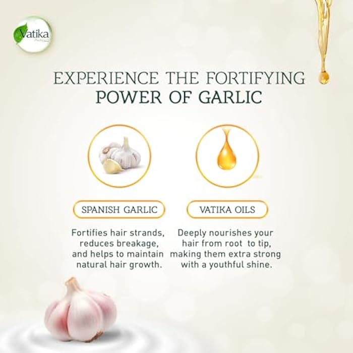 Vatika Naturals Dabur Spanish Garlic Conditioner 400ml | & Herbal | Smoothen Dull, Dry & Frizzy Hair | For Weak, Falling Hair - Image 3